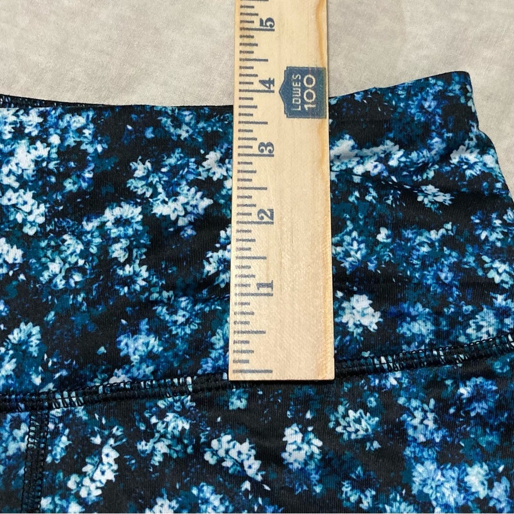 ZELOS Blue and Black Floral Leggings - Picture 13 of 14